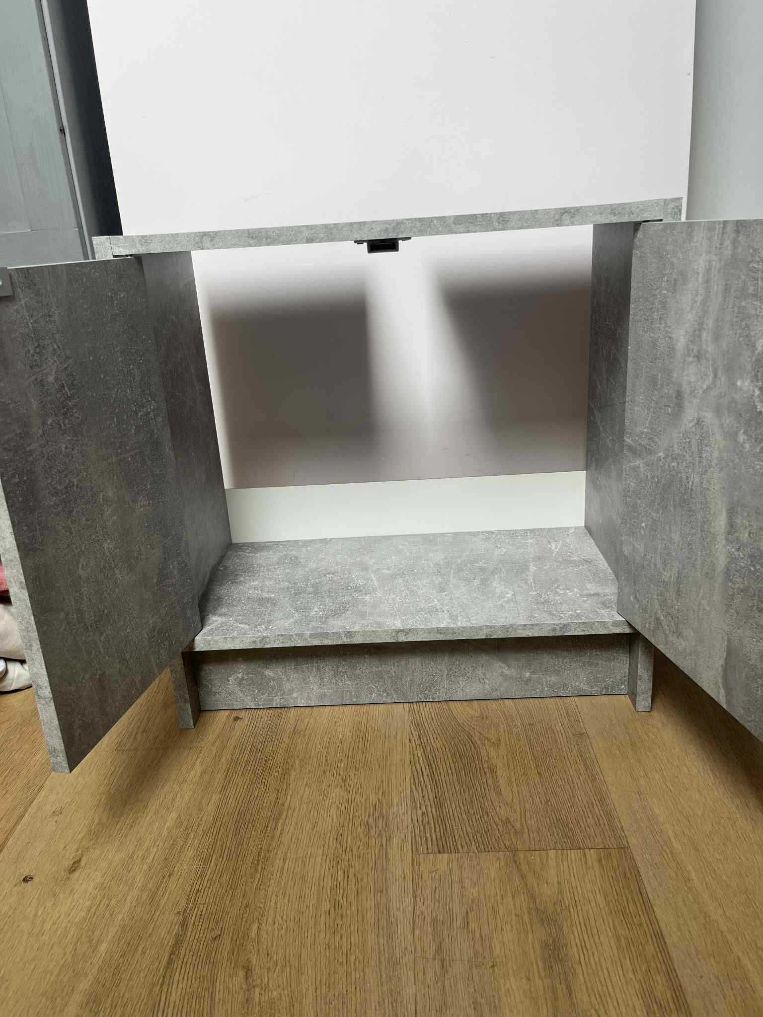 Nowa szafka pod umywalkę w kolorze betonowym 54×53,5×27,5 cm