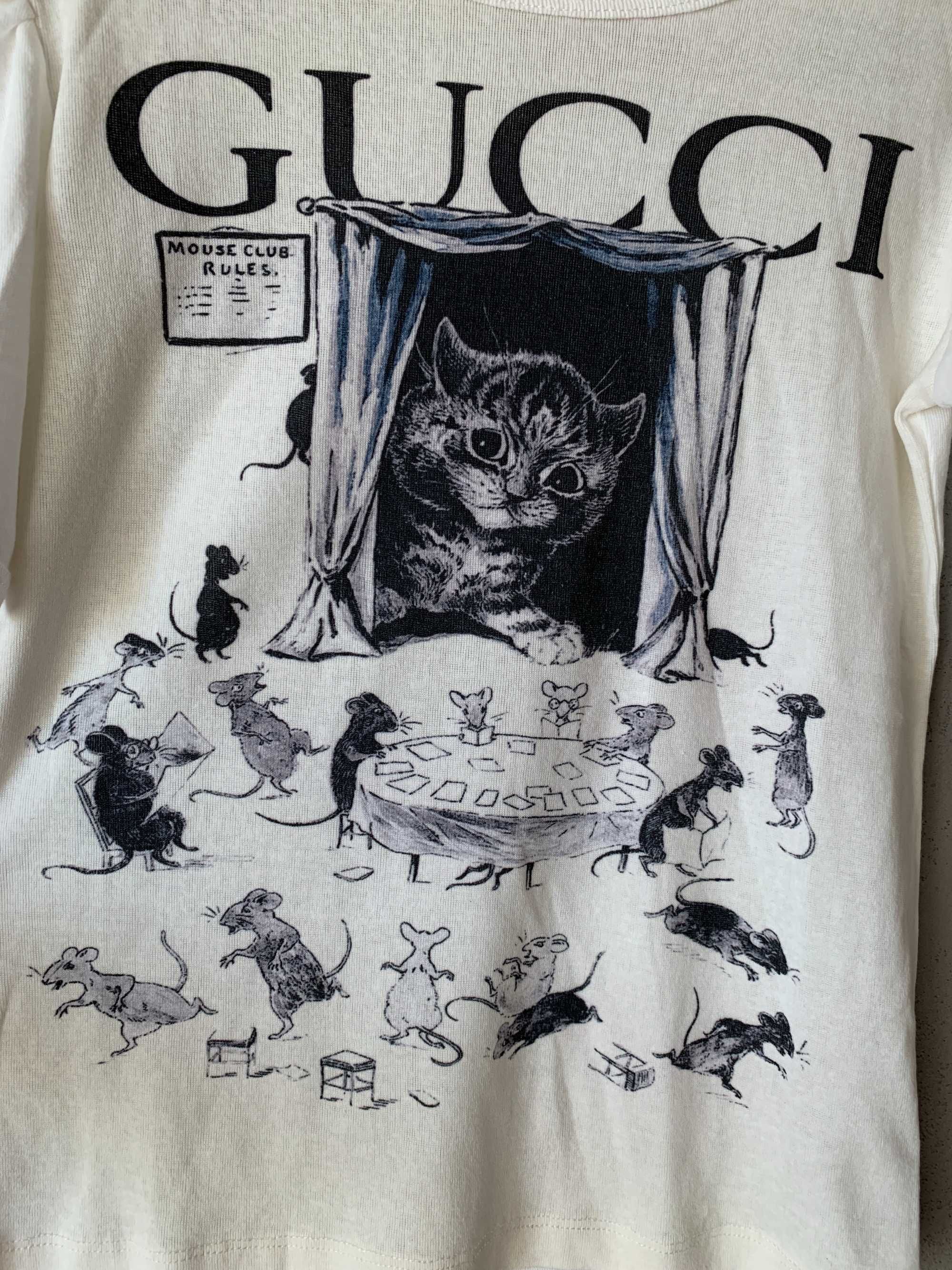 Koszulka Gucci z kotem i myszkami 140