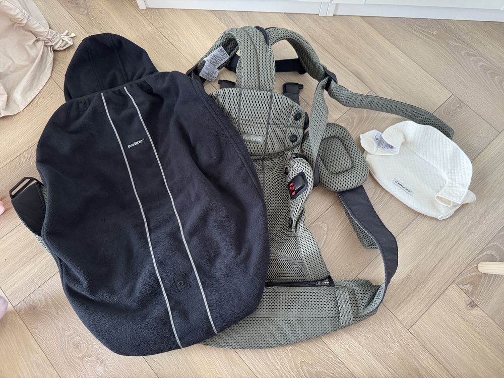 BABYBJORN nosidełko Harmony 3D Mesh, śliniaczek, przykrycie