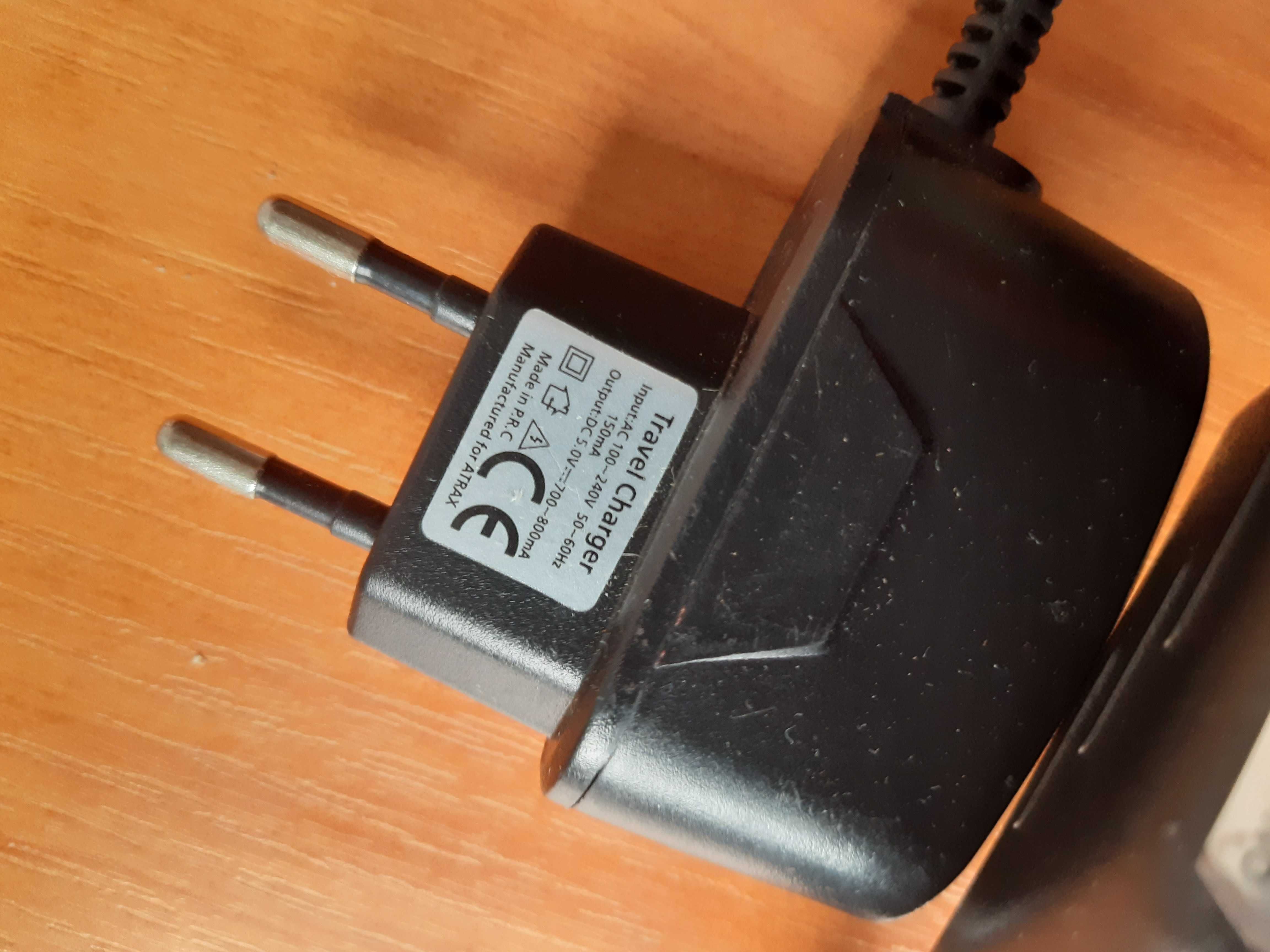 Ładowarka z końcówką miniUSB sieciowa i samochodowa kpl.