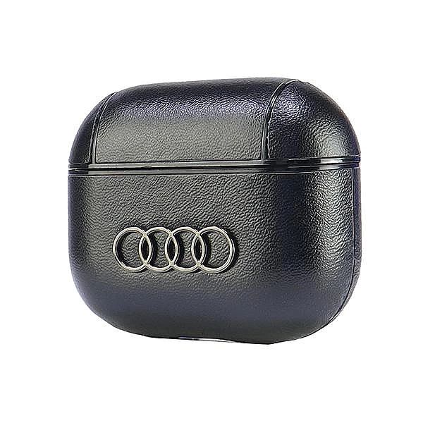Etui Audi Leather Big Logo na AirPods 3 - czarne