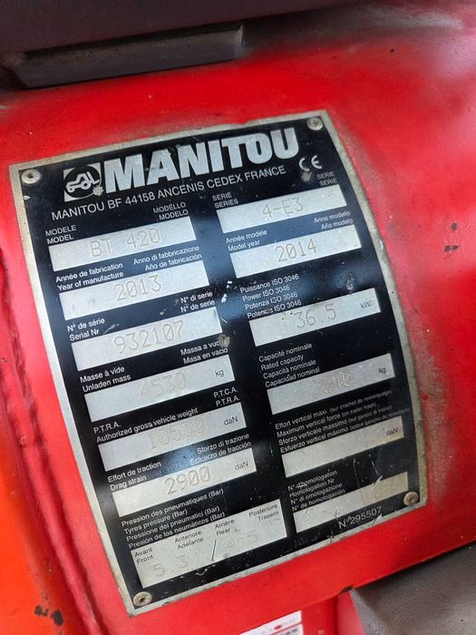 Телескопічний навантажувач, погружчик Manitou BT420, агро погрузчик