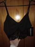 top preto com renda, tamanho M