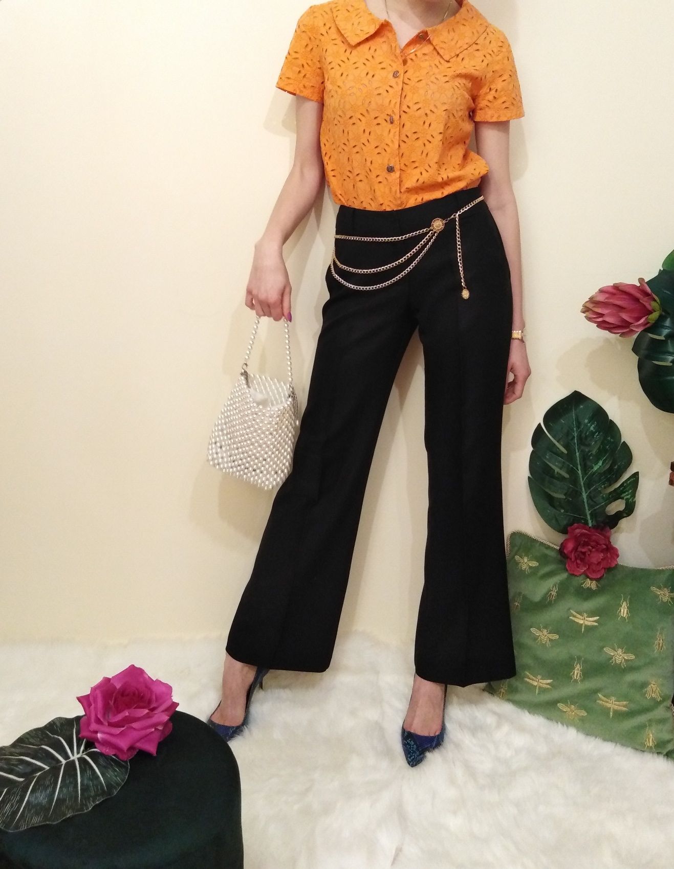 Quiet Luxury Elegant Black pants Czarne eleganckie spodnie na kant
