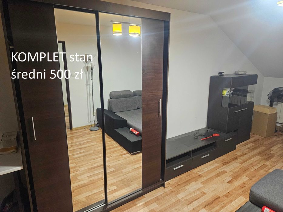 Łóżko meblościanka komoda nocne