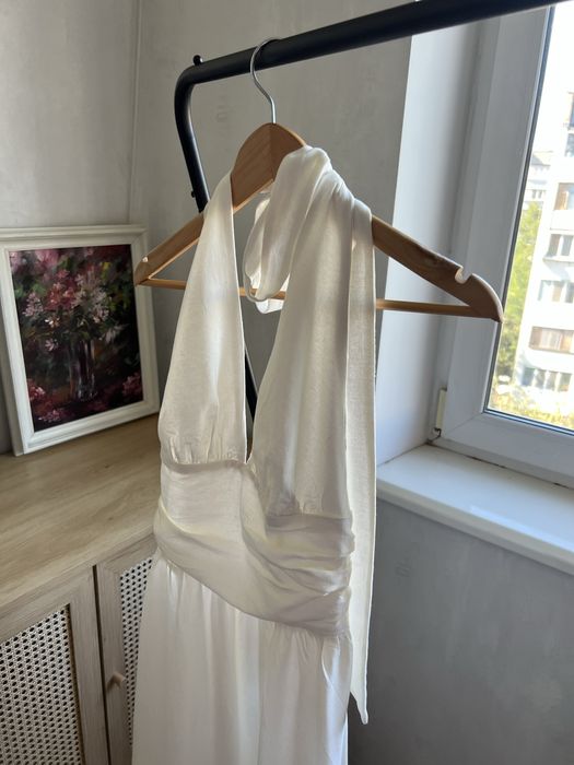 Сукня  молочна Cher17, розмір XL,  коктейльна, з відритою спиною
