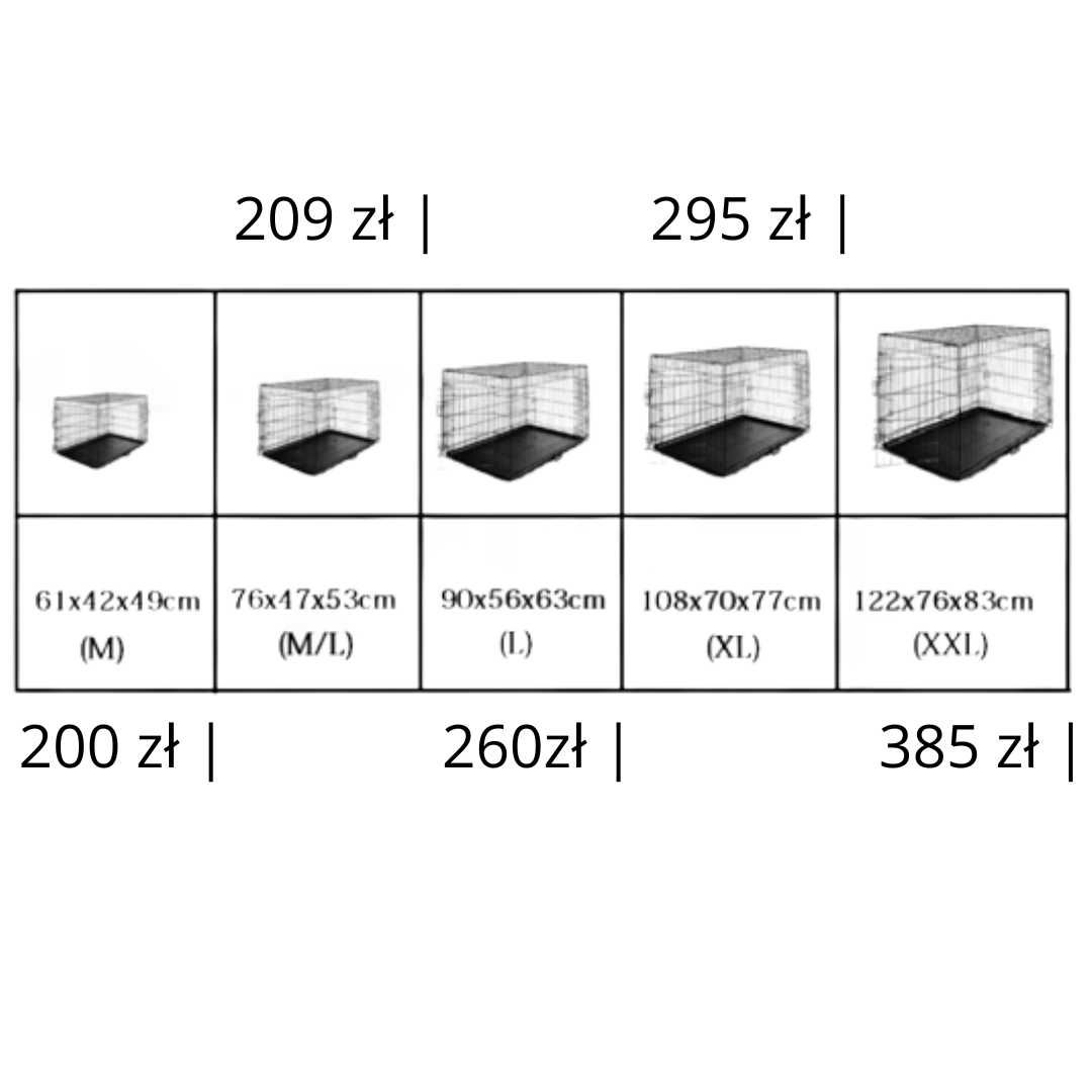* NOWA DUŻA KLATKA METALOWA kennelowa dla psa czworonoga L *