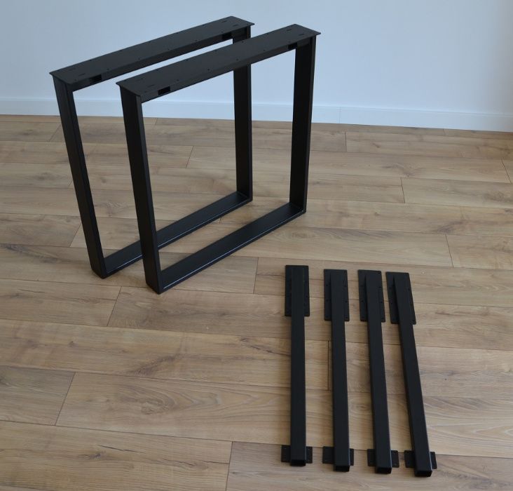 Stół z dostawkami, stół rozkładany Metalowe nogi 80x72 profil 8x4cm