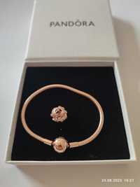 Bransoletka+ Charms Pandora moments różowe złoto
