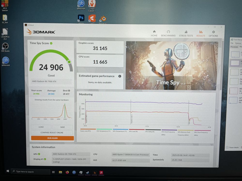 Komputer stacjonarny 7900xtx 5800x3d 64Gb 1Tb B550 Wi-Fi