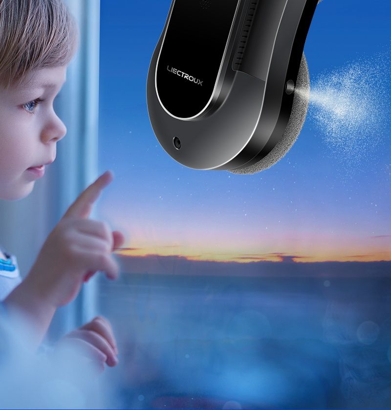 Робот для мойки окон Liectroux YW810, Bluetooth APP, черный.