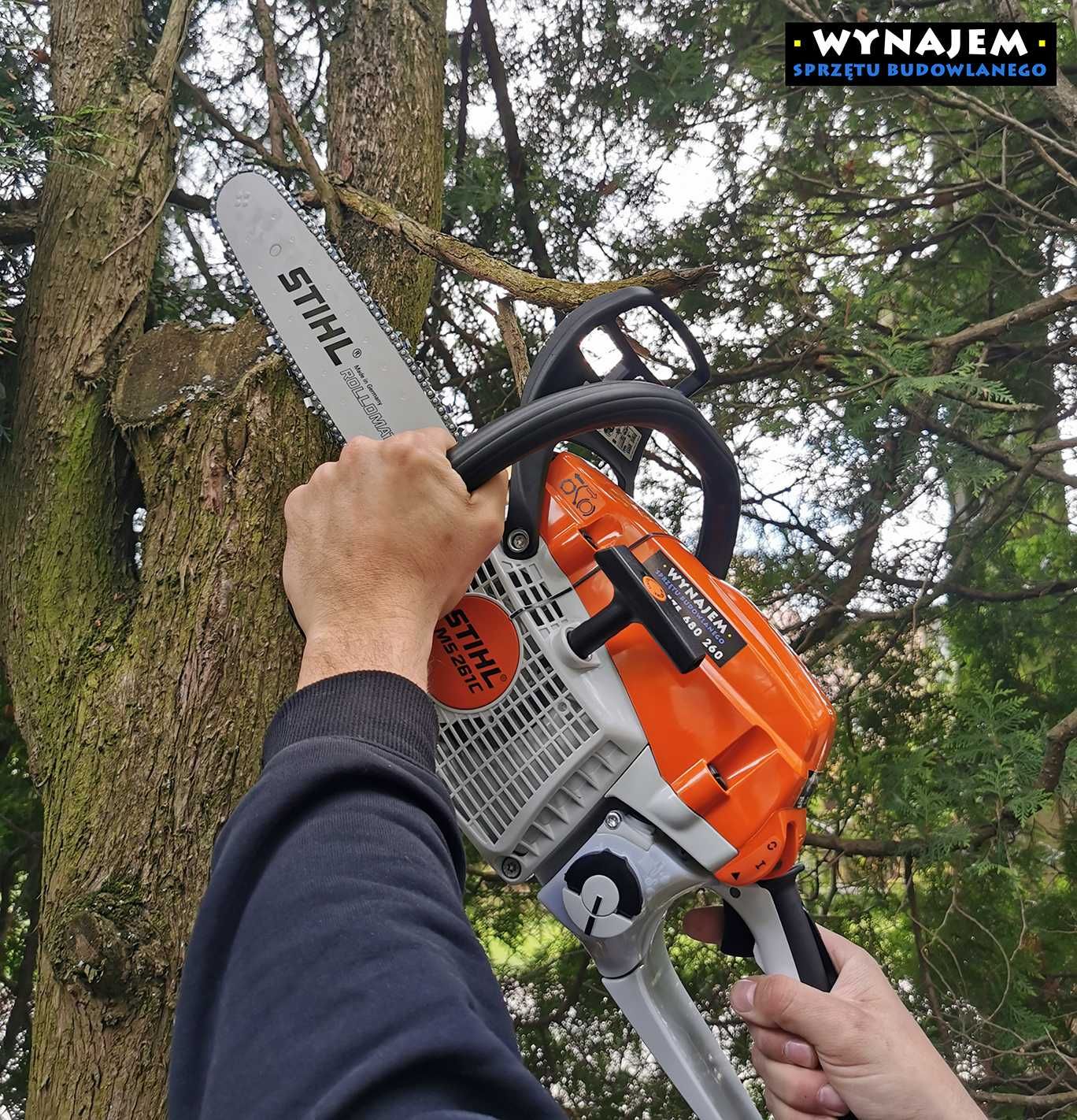 Piła spalinowa Stihl wynajem piła łańcuchowa 40cm Pilarka