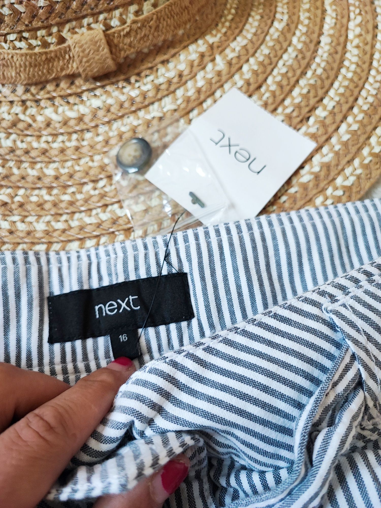 Nowa spódnica Next XXL 44 bawełna lato plus size w paski