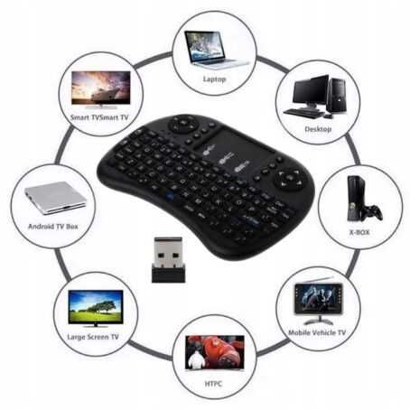 Mini klawiatura bezprzewodowa  SMART TV Podświetlenie LED