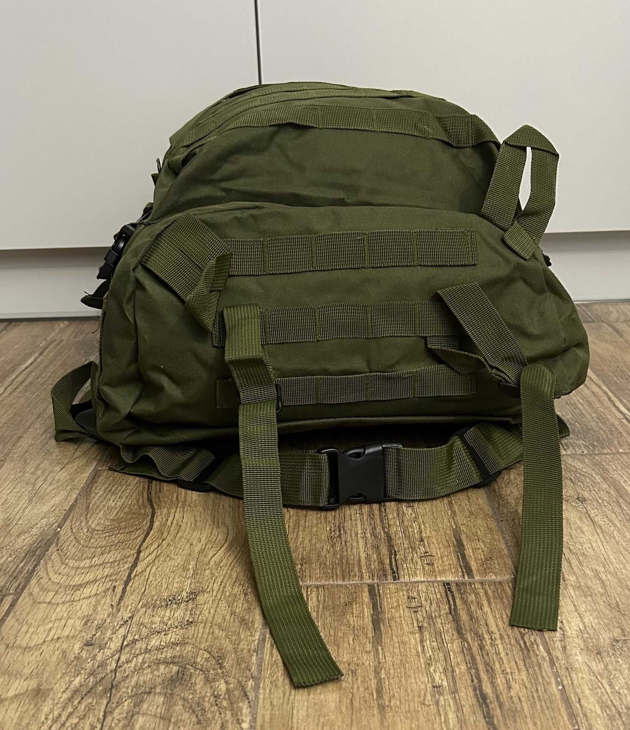 Plecak wojskowy zielony duży 40L + pokrowiec przeciwdeszczowy