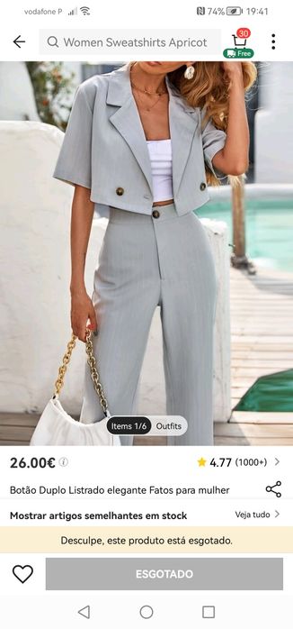 Conjunto Listrado S Novo Shein