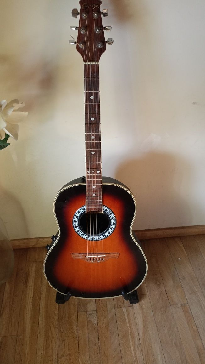 Gitara elektroakustyczna Crafter Ovation lata 90 Sunburst Fender Colou