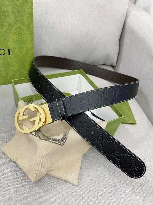 GUCCISognature Paski męskie złoto