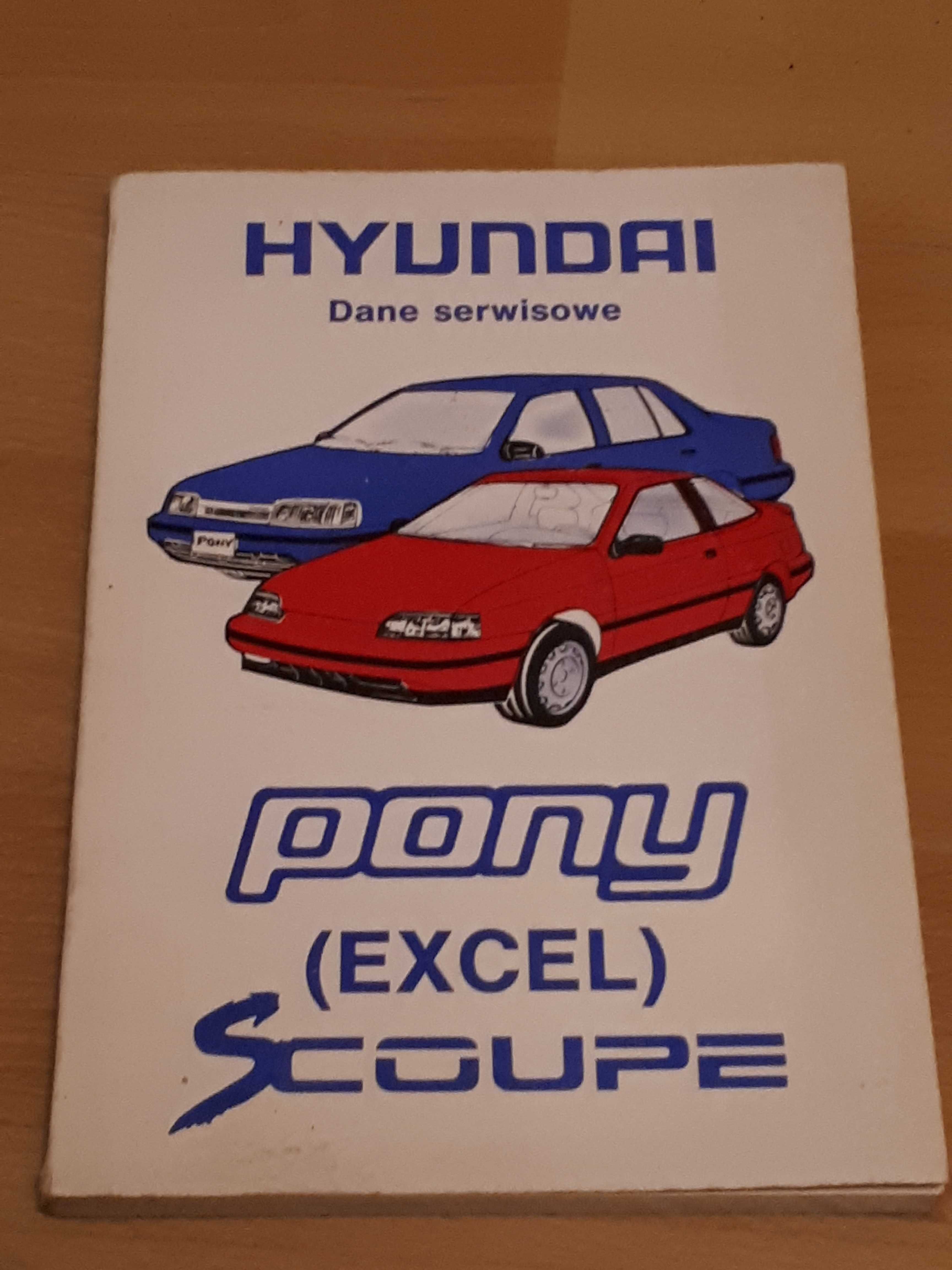 Hyundai Pony Excel Scoupe dane serwisowe nakład 500 egz.