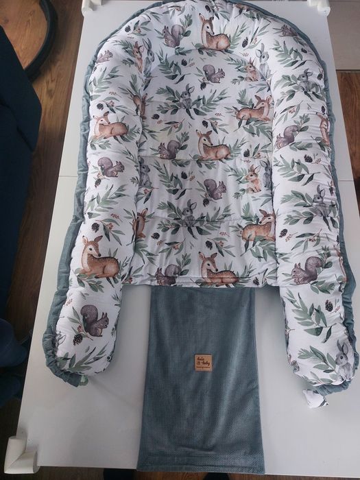 Kokon niemowlecy gniazdko otulacz velvet / bawełna sarenki