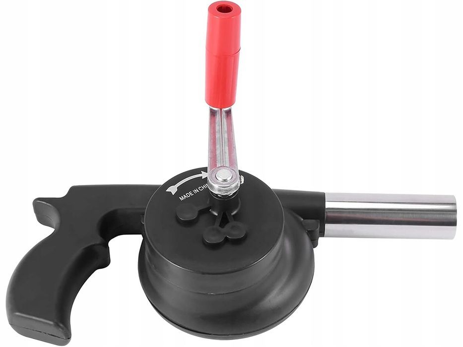 Dmuchawa ręczna rozpalania grilla ogniska pieca kominka mocna korbka