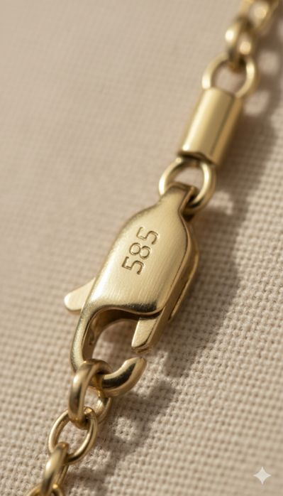 elegancki, złoty łańcuszek