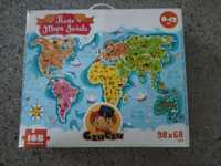 Puzzle - mapa świata - 168 elementów
