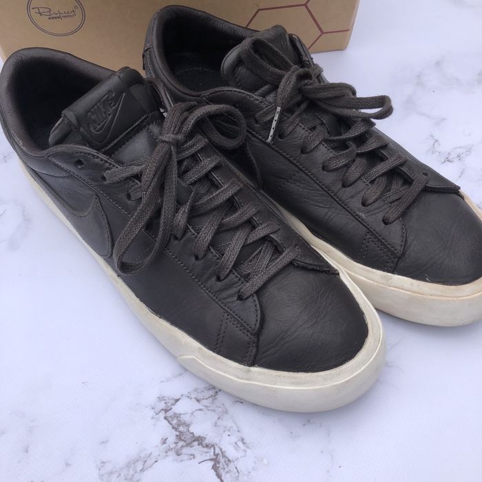 Кросівки чоловічі найк шкіряні темно коричнева шкіра