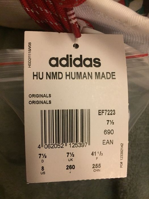 Adidas Hu NMD (Pharell Williams) Human Made tamanho 41 (8 US)