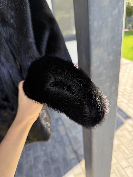 Шуба норкова чорна автоледі Blackglama S-M коротка