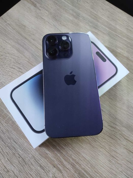 Apple iPhone 14 Pro • 128GB  • Fioletowy • Idealny • Zestaw