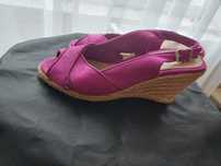 Buty Espadryle na koturnie F&F fiolet papieski 37