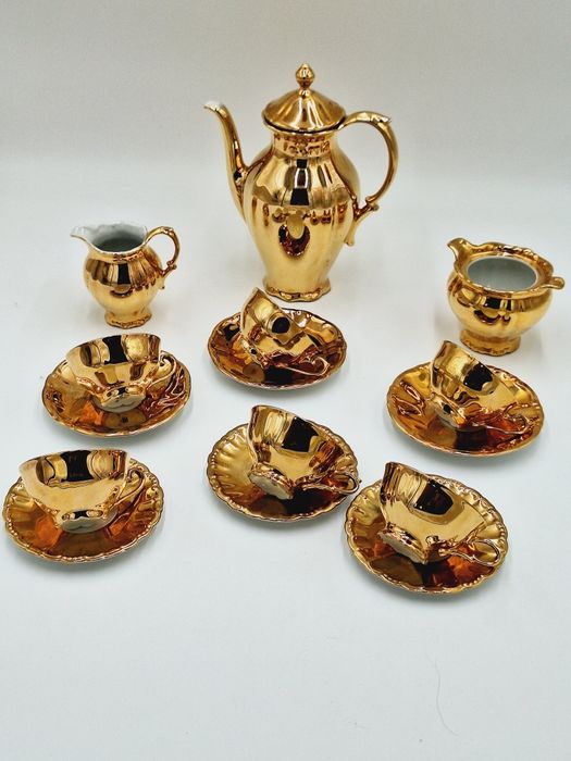 Zestaw złoty kawowy dla 6 osób Bavaria