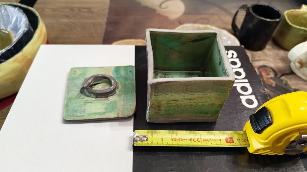 Pudełko ceramiczne z pokrywką handmade
