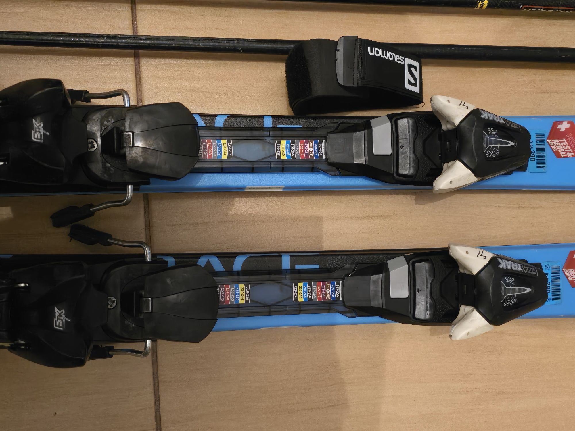 Sprzęt narciarski junior zestaw 140cm narty STOCKLI