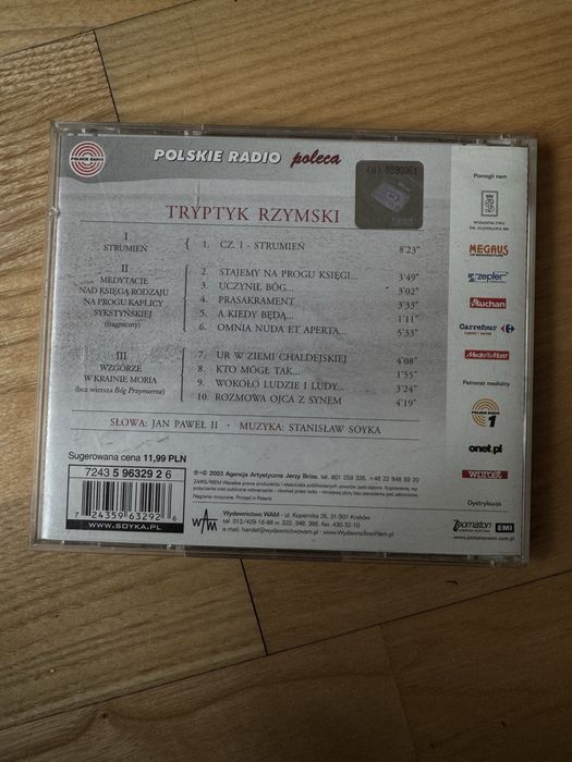 Tryptyk Rzymski Stanisław Soyka Jan Paweł II płyta CD