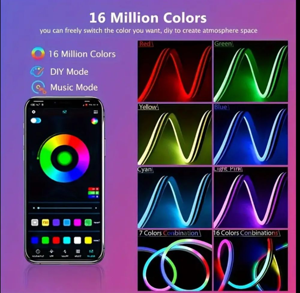 Ledy RGB neon  5 m