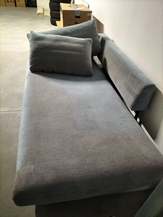 Duży szary narożnik wypoczynkowy sofa kanapa