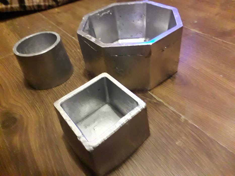 osłonki doniczki świeczniki popielniczka zestaw 3 sztuk