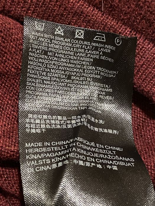 Mexx rozm L bordowa sukienka bawełna wełna długi rękaw ciepła Vintage