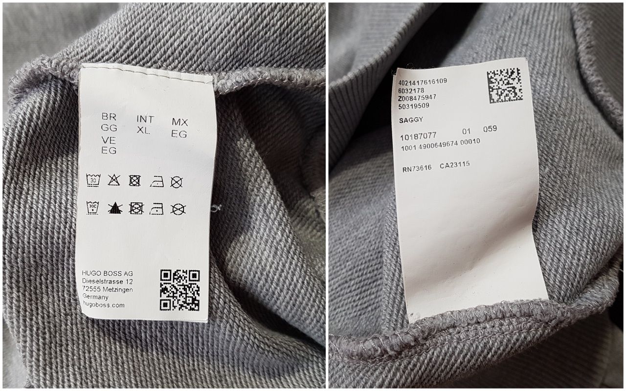 Hugo BOSS Saggy Hoodie кофта худі на змійці оригінал L-XL