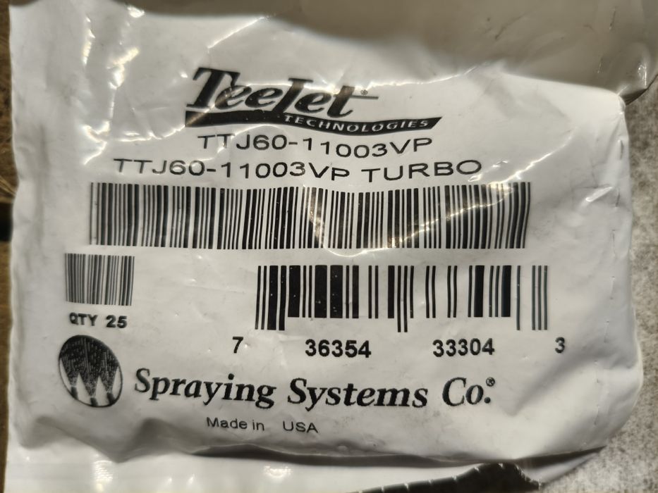 Nowe Dysze Turbo TwinJet dwustrumieniowaTeeJet TTJ60-1003V opryskiwacz