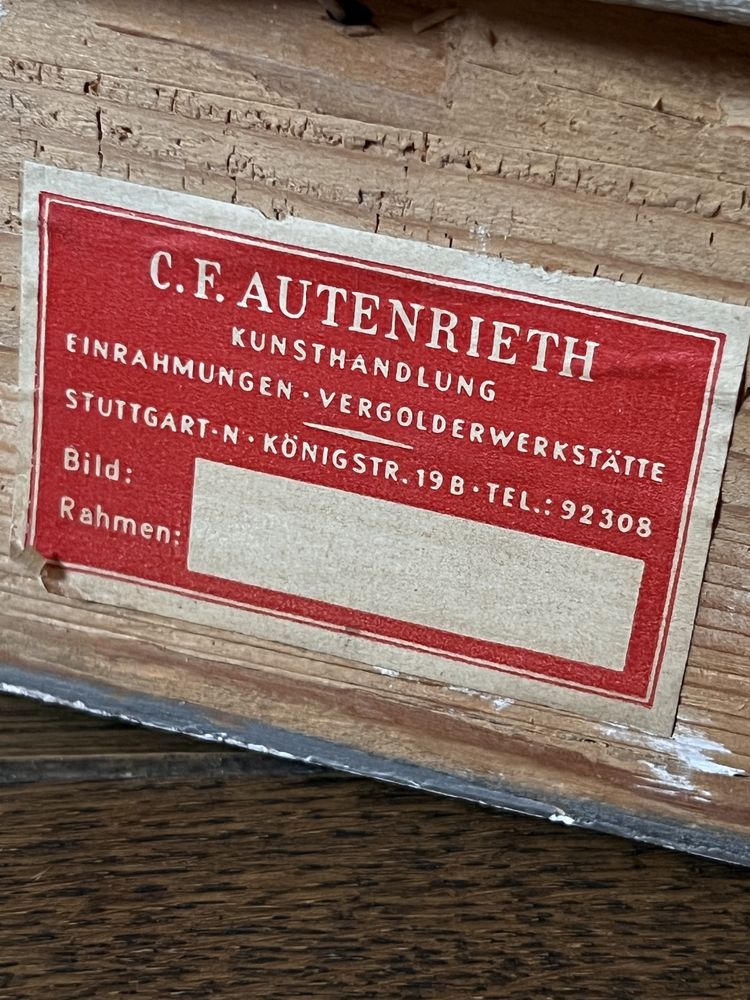 Otto Pfeiffer ogromny obraz olejny morze chmury XIX / XX  francja