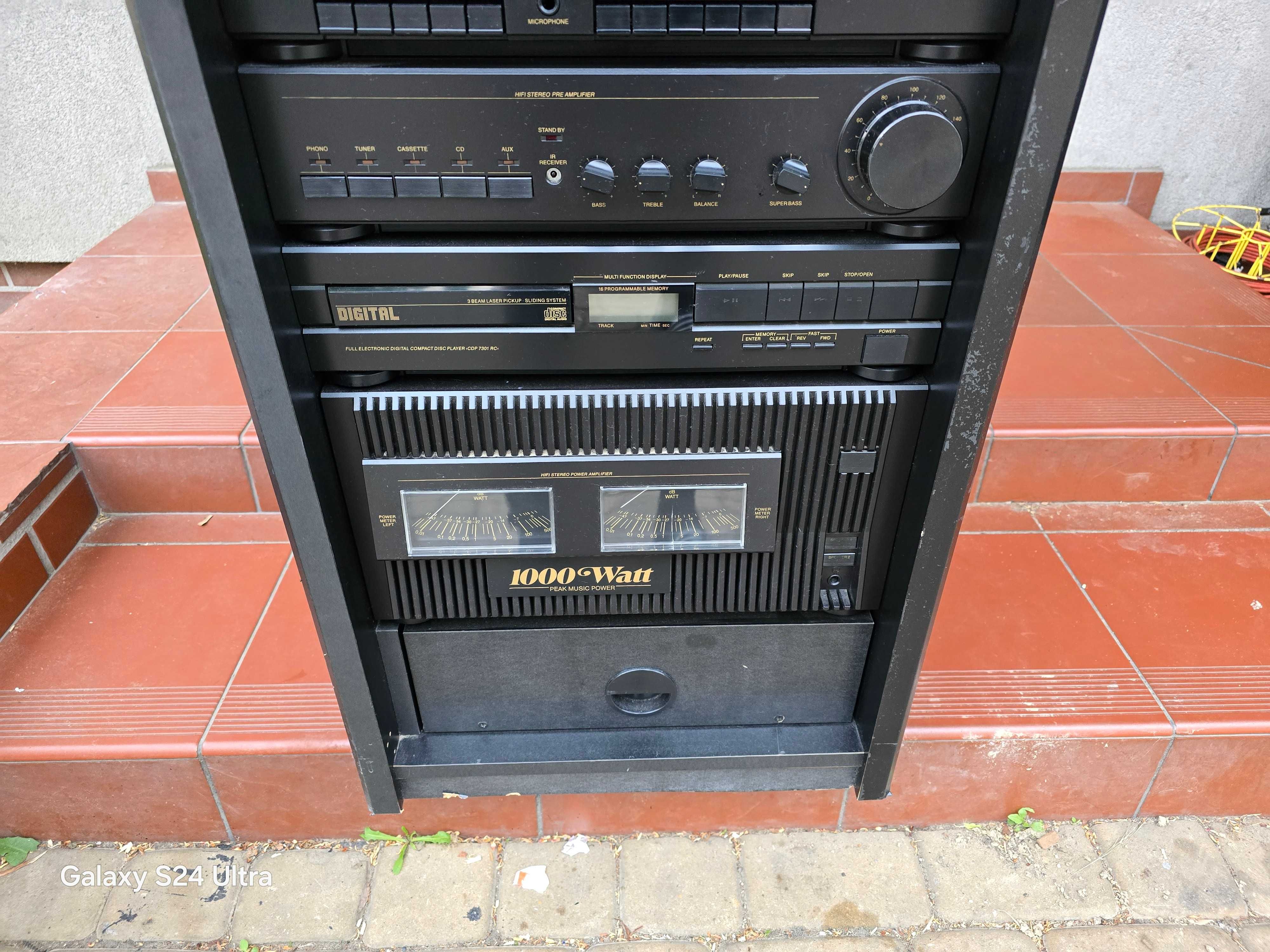 wieża schneider festiwal 2000 szafka końcówka mocy 1000w