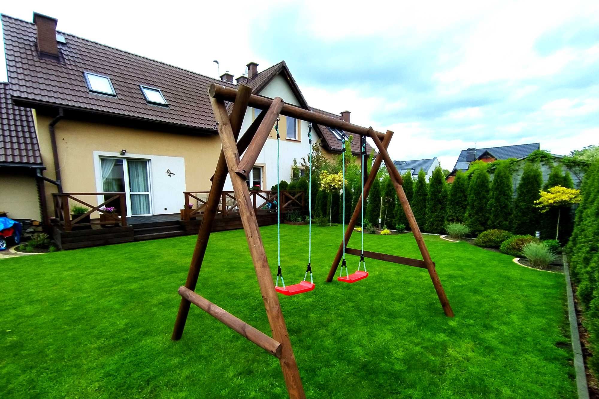 Drewniany Plac Zabaw do Ogrodu Huśtawka MAJA 2Siedziska PRODUCENT