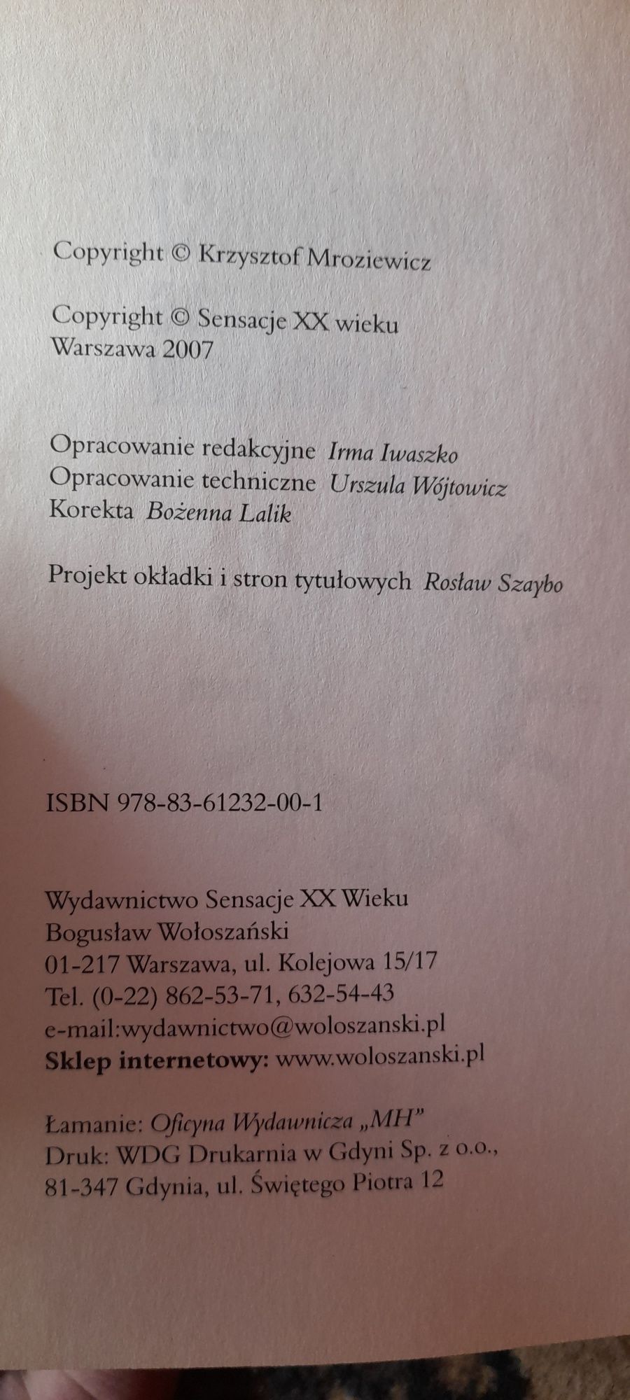 Czas pluskiew - Krzysztof Mroziewicz Warszawa 2007