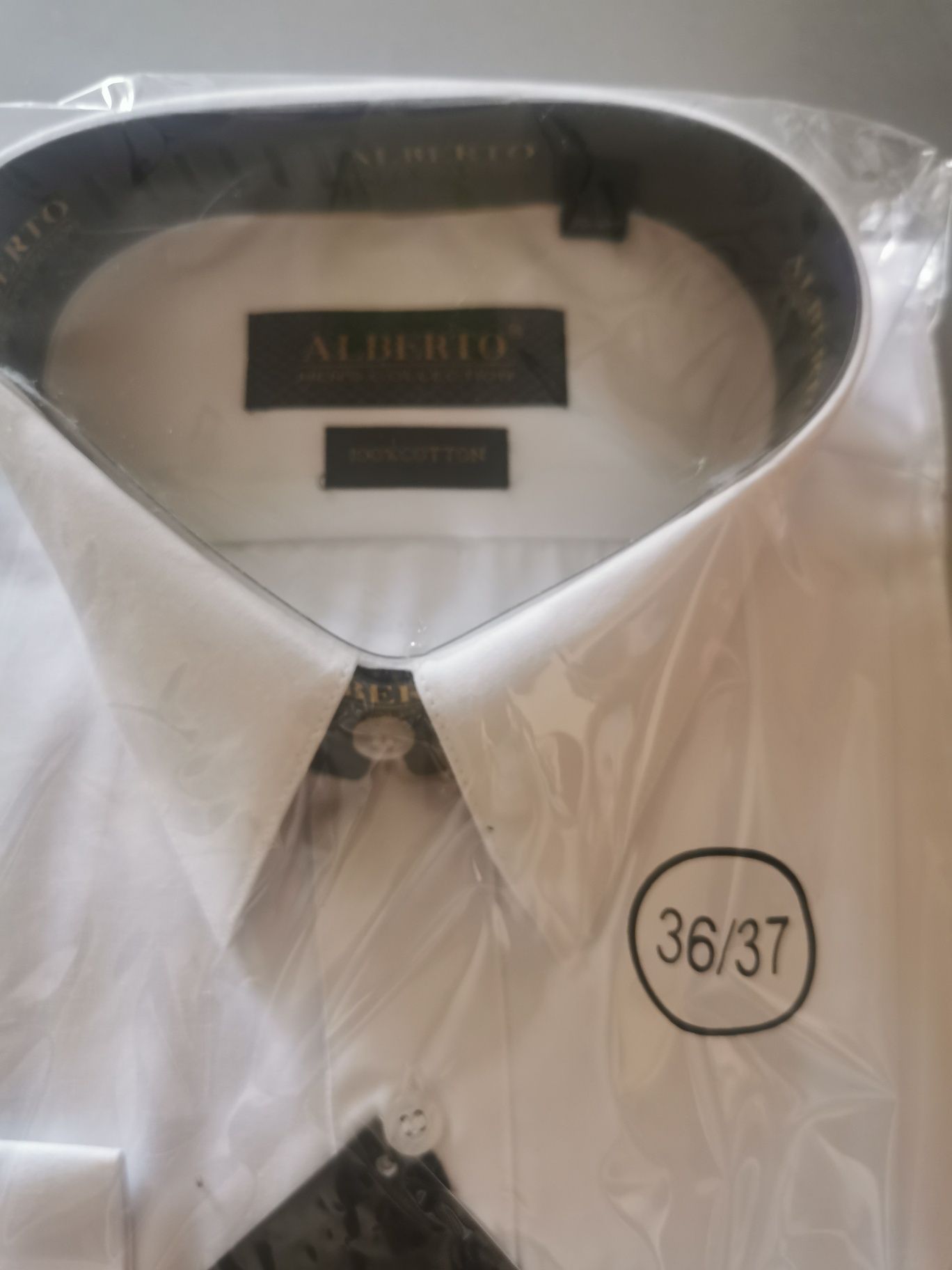 Biała elegancja koszula męska Alberto, 100 % bawełna. 
Idealna na rozp