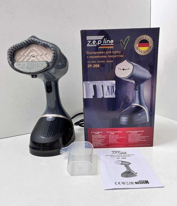 Потужний відпарювач для одягу Zepline ZP-206 з керамічний 3000вт