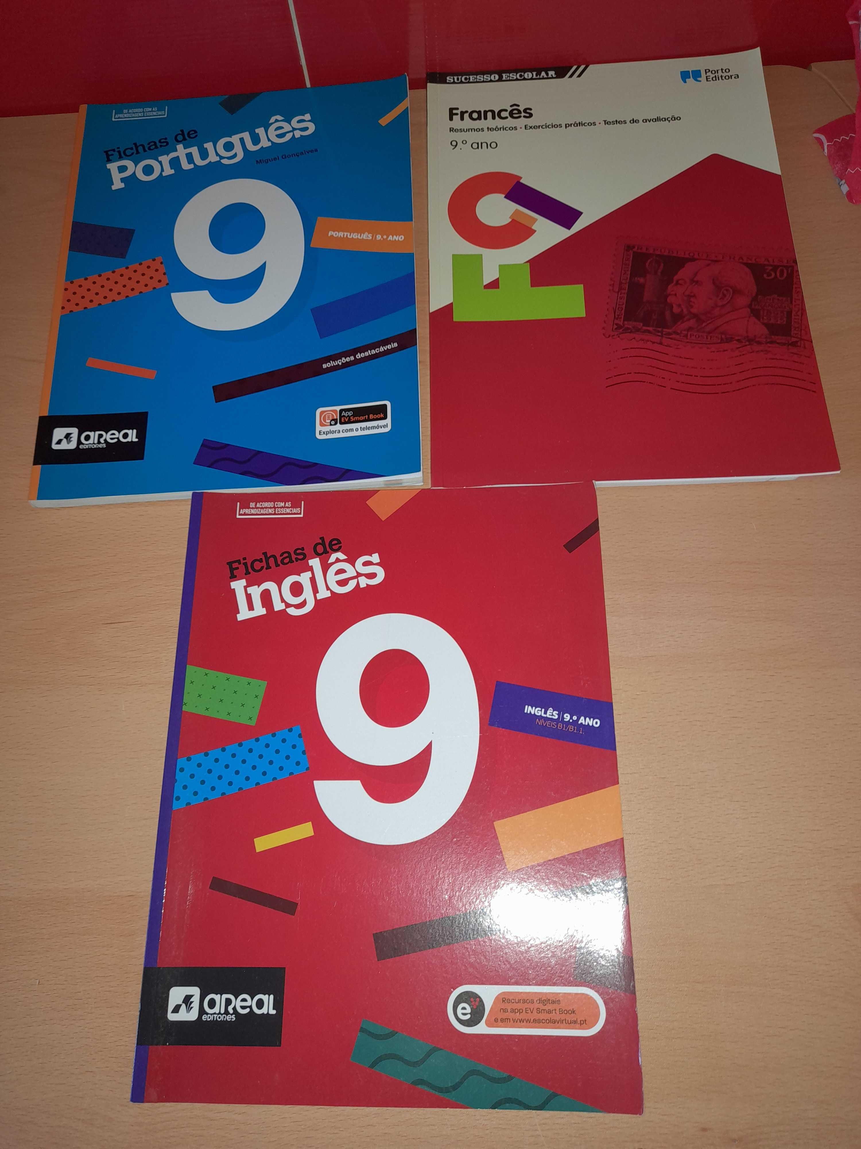 Manuais e cadernos de atividades  9 ano