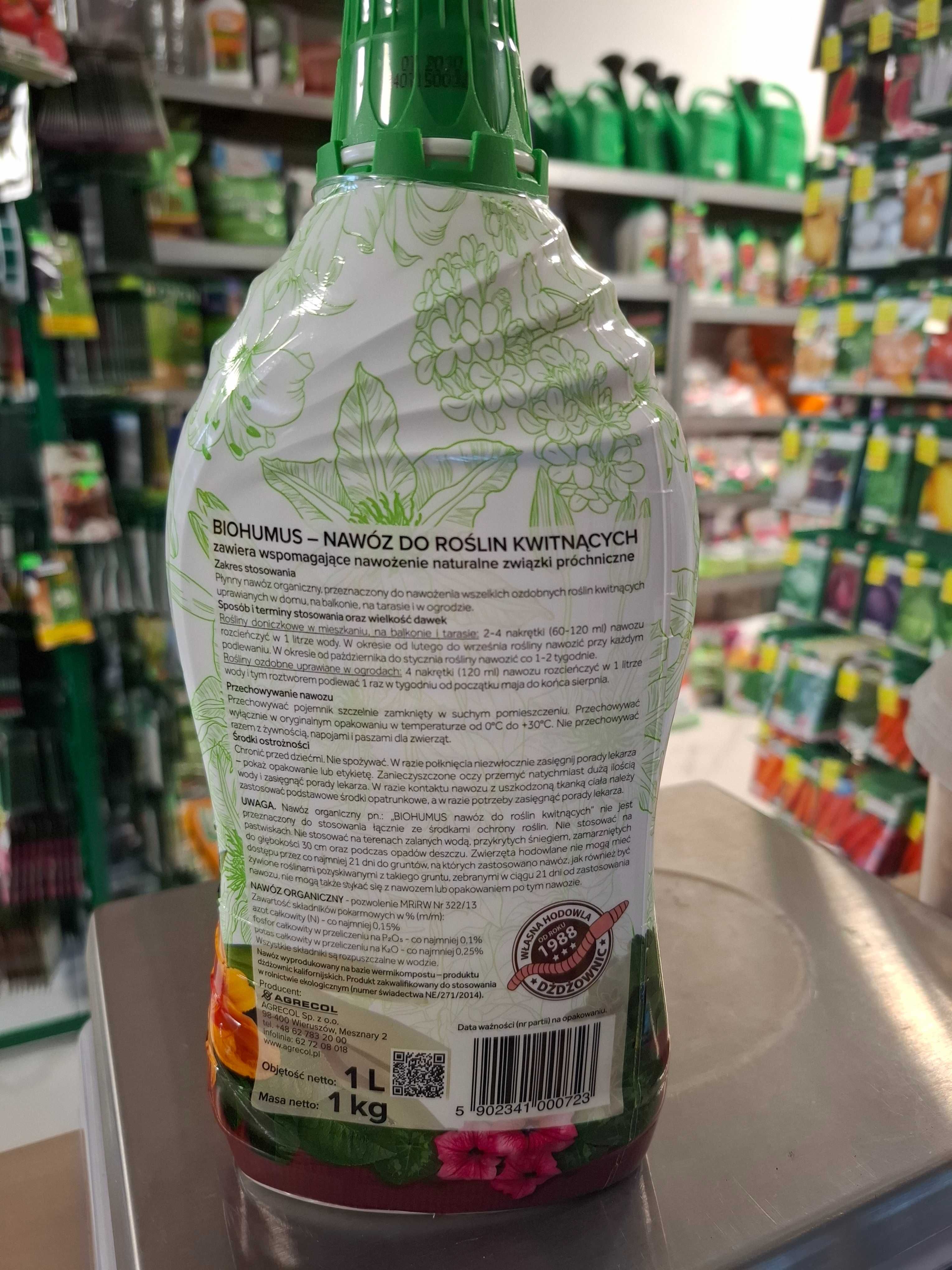 BIOHUMUS nawóz do roślin kwitnących 1 L AGRECOL